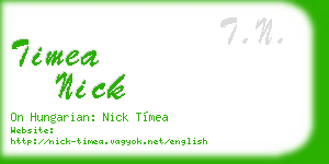 timea nick business card